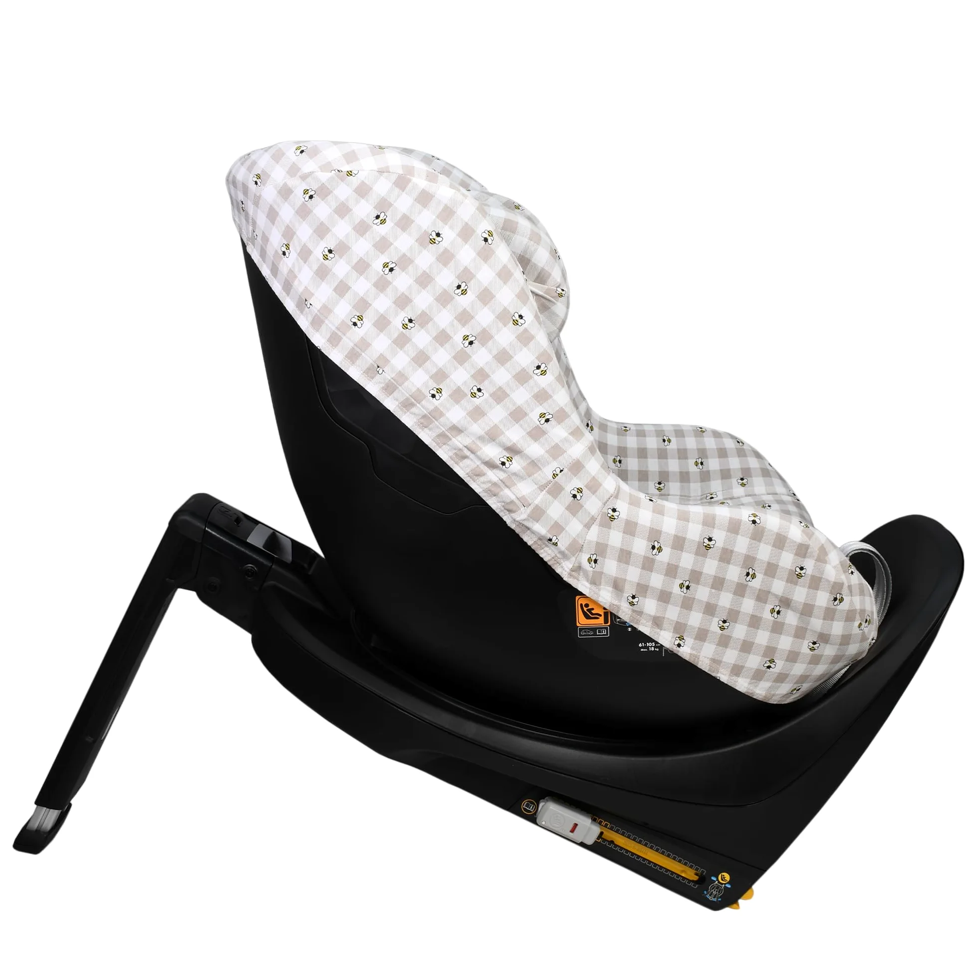 JYOKO Kids Funda de algodón para Silla de Coche Compatible con Maxi Cosi Mica Eco I-Size (Picnic Vichy)