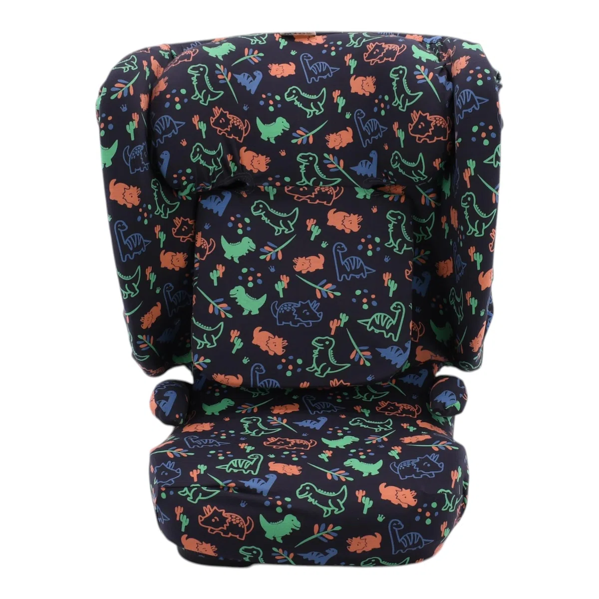 JYOKO Kids Funda para Silla de Coche Compatible con Kinderkraft Unity 2, algodón orgánico Suave y Transpirable para Mayor Confort (Estampado Happy Dino)