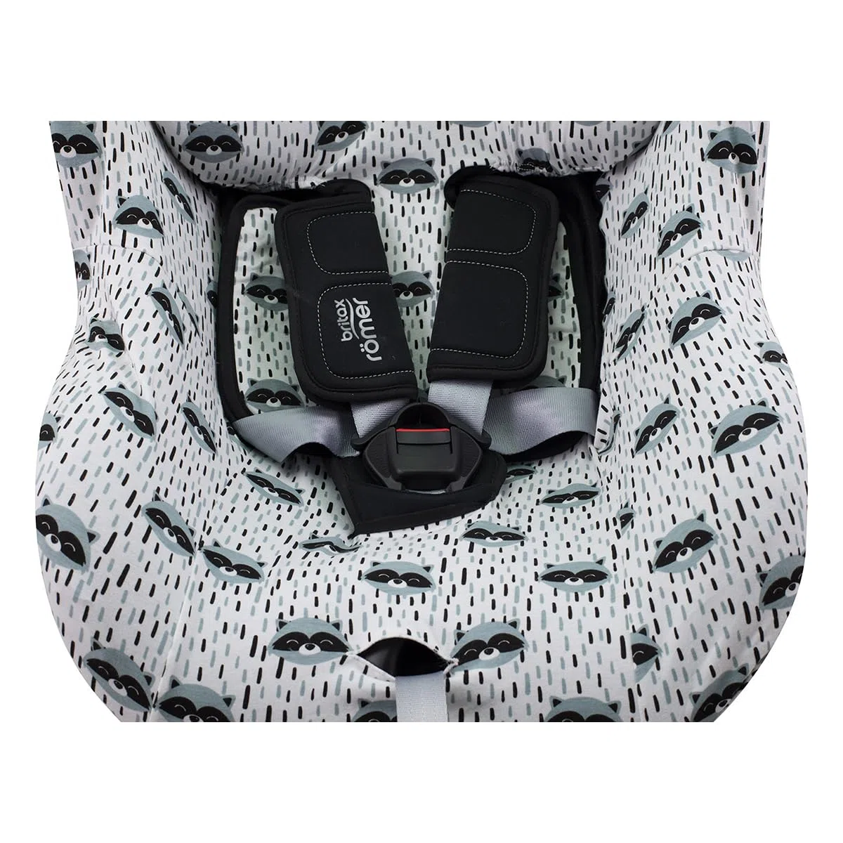 JYOKO Kids Funda Compatible con Romer Dualfix, Swingfix (DUALFIX-ISIZE -SWINGFIX ISIZE, Raccoon)