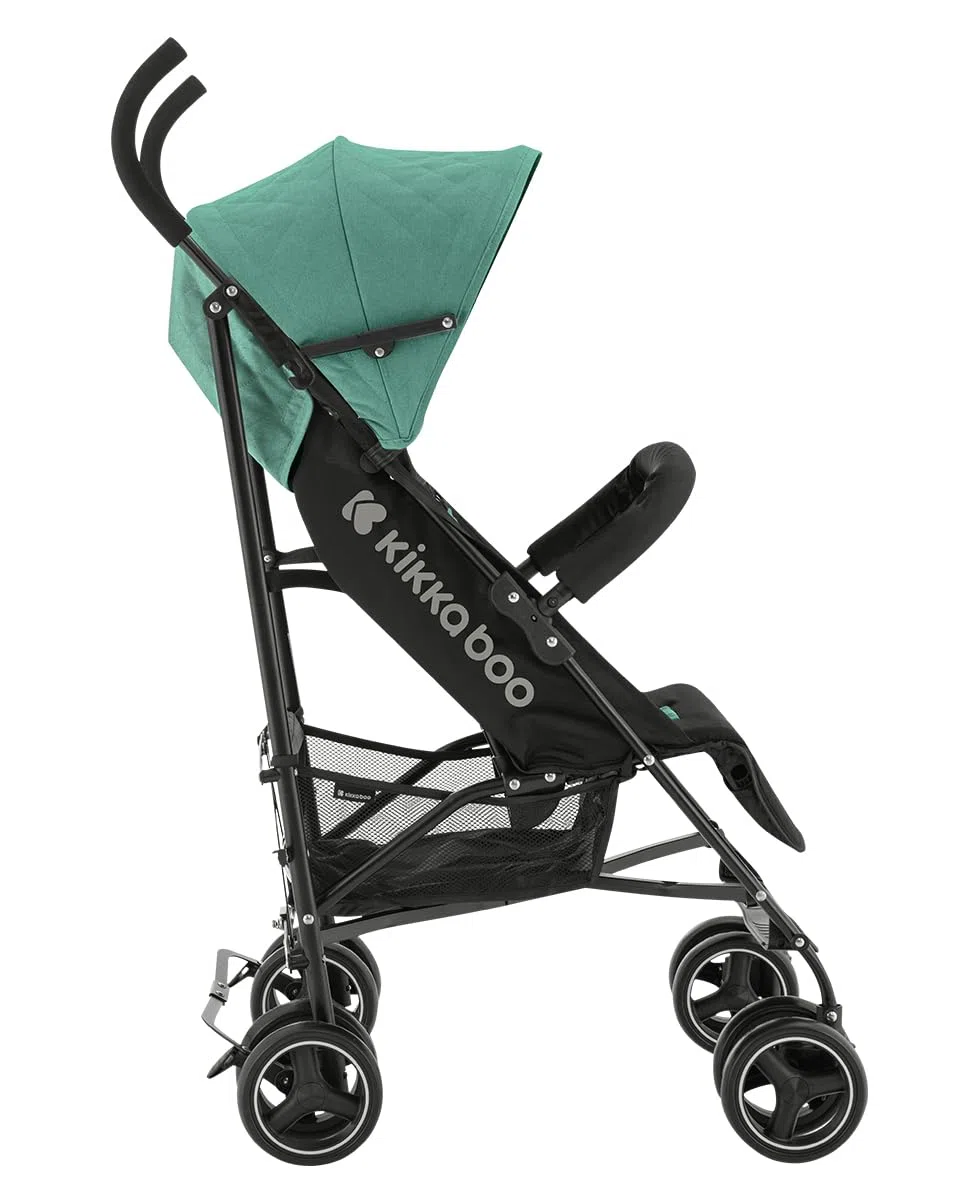 KikkaBoo Silla de Paseo BEETLE, Carrito hasta 22 kg, Plegado, Ligero y Compacto, Menta