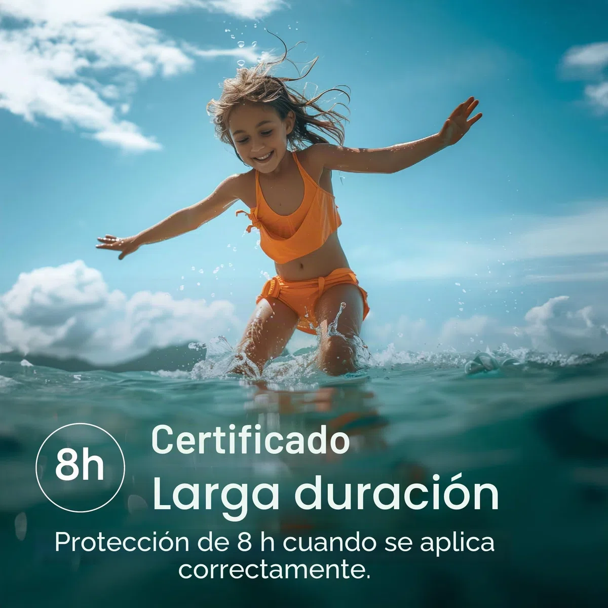 EVY Protector Solar en forma de Mousse para Bebés y Niños SPF 50 - sin perfume - protección solar resistente al sudor y al agua para niños a partir de 6 meses