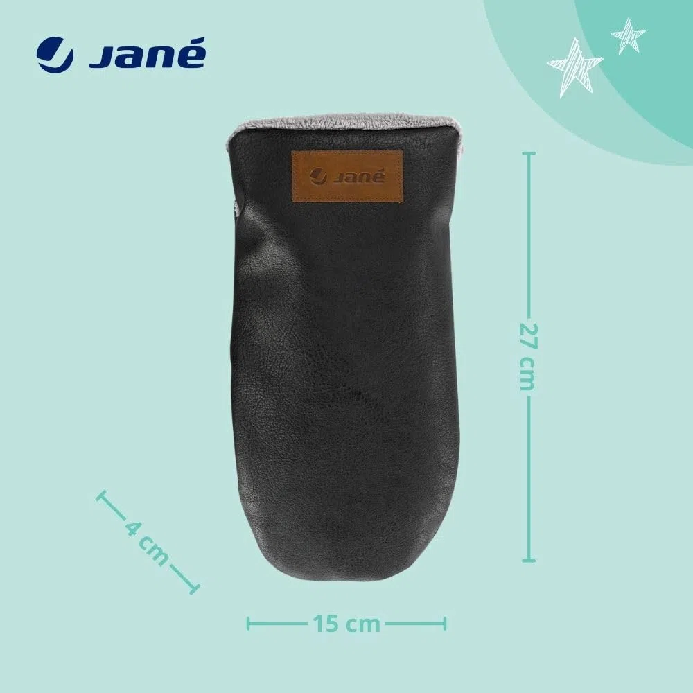 Jané Manoplas Carrito Bebé Invierno, Impermeables y Cortaviento, Forro Polar Interior, Sistema Imantado, Universales, Negro