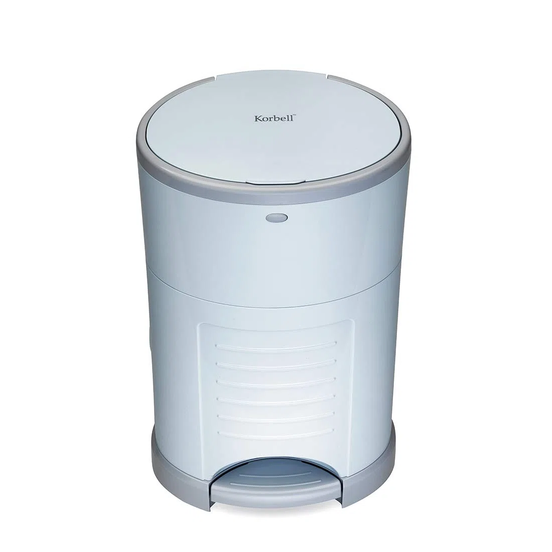 Korbell - Cubo de basura para pañales (16 L, manos libres), color azul pastel