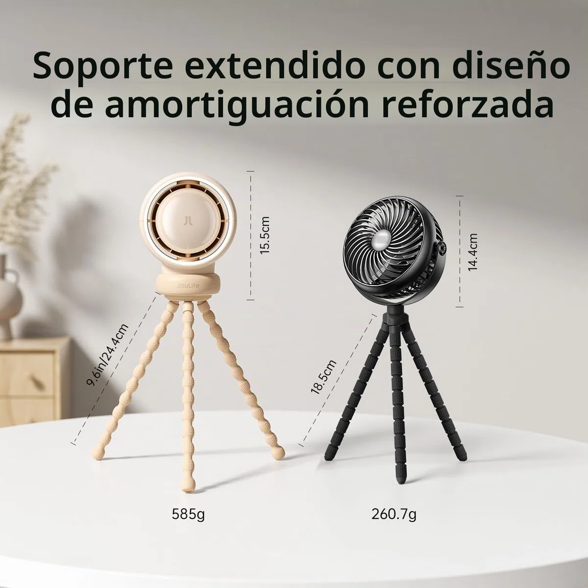 JISULIFE Ventilador portátil para cochecito de bebé, pequeño ventilador que funciona con pilas, ventilador de asiento de coche con tecnología de purificación y mejora del aire, sin aspas, ventilador