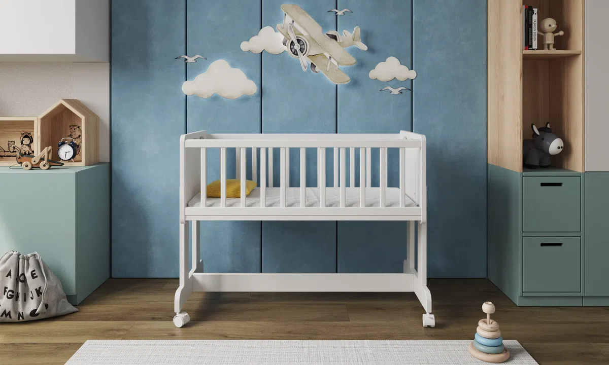 Love For Sleep Cuna Multifuncional 6 en 1 de Madera para Bebé 90x40 cm SMARTCRIB con Ruedas y Colchón – Cuna Colecho, Moisés, Banco, Mesa y Caja de Juguetes