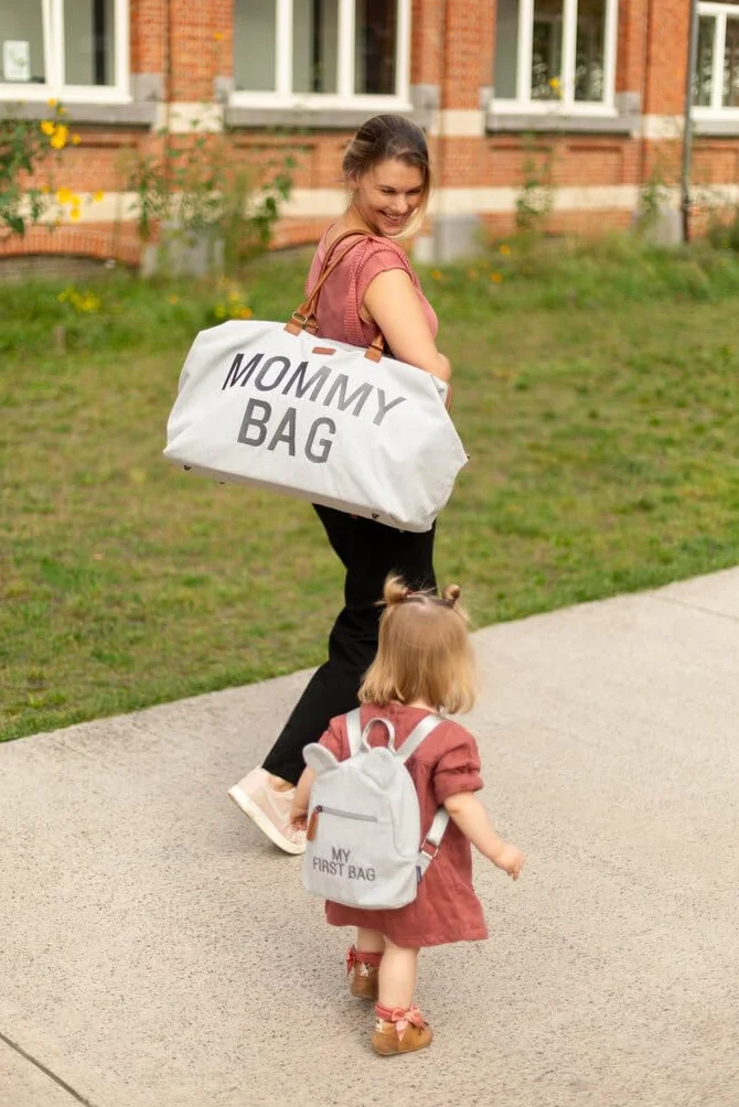 CHILDHOME Mommy Bag, bolso cambiador, maternidad, bolso de viaje, gran capacidad, cambiador, correa ajustable para el hombro, compartimentado, bolsillo termico, pasaje para la maleta
