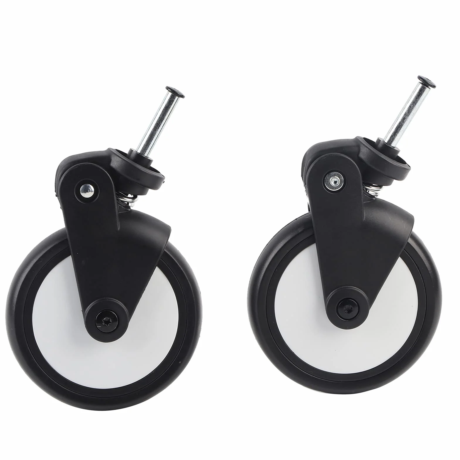Rueda de Cochecito de Bebé, Juego de Ruedas Delanteras de Cochecito de Bebé, Ruedas Delanteras de Goma, Accesorio de Rueda de Cochecito para Yoya/Vovo Wheel Kids(Un par de ruedas delanteras)