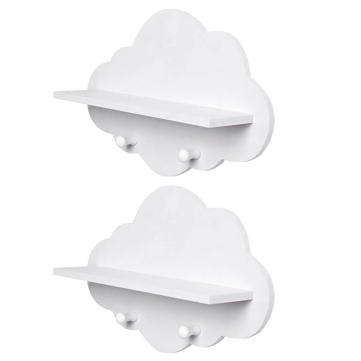 Estantes Nube 2Pcs Estante Nube Flotante para Habitación Infantil con Gancho para Guardería y Dormitorio Infantil Decoración de Habitación Nube Estantería de Almacenaje Decoración de Habitación Nube