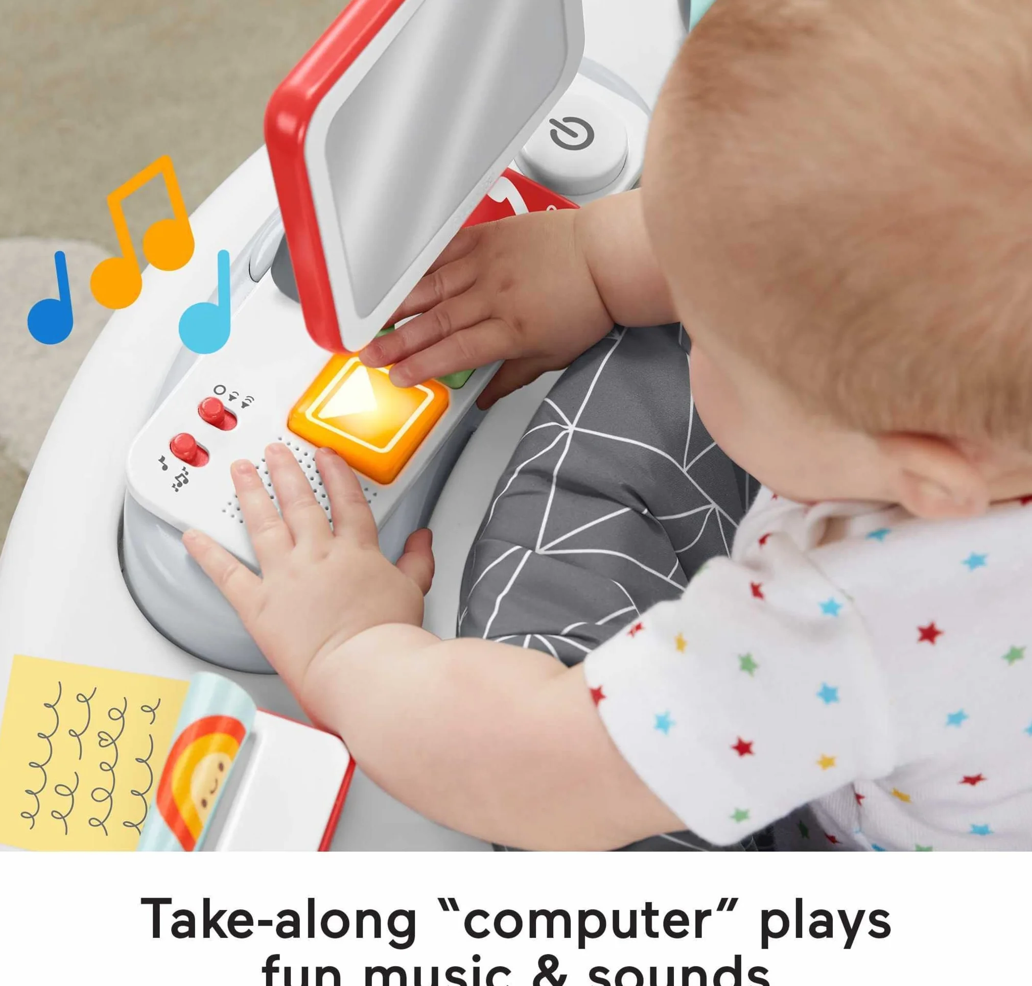 Fisher-Price Like a Boss - Centro de Actividades 2 en 1 con Luces y Sonidos Musicales - Juego de Entretenimiento para bebés - HBM26