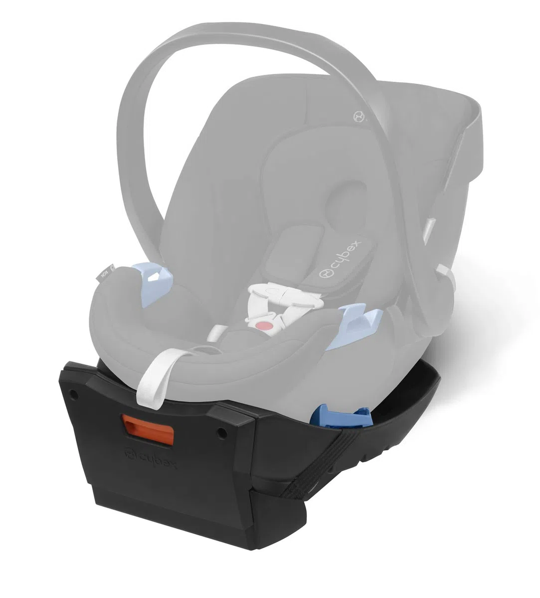 Cybex Silver - Portabebés Aton, en contra de la marcha, incluye reductor para recién nacido, desde el nacimiento hasta aprox. 18 meses, max. 13 kg, purple rain