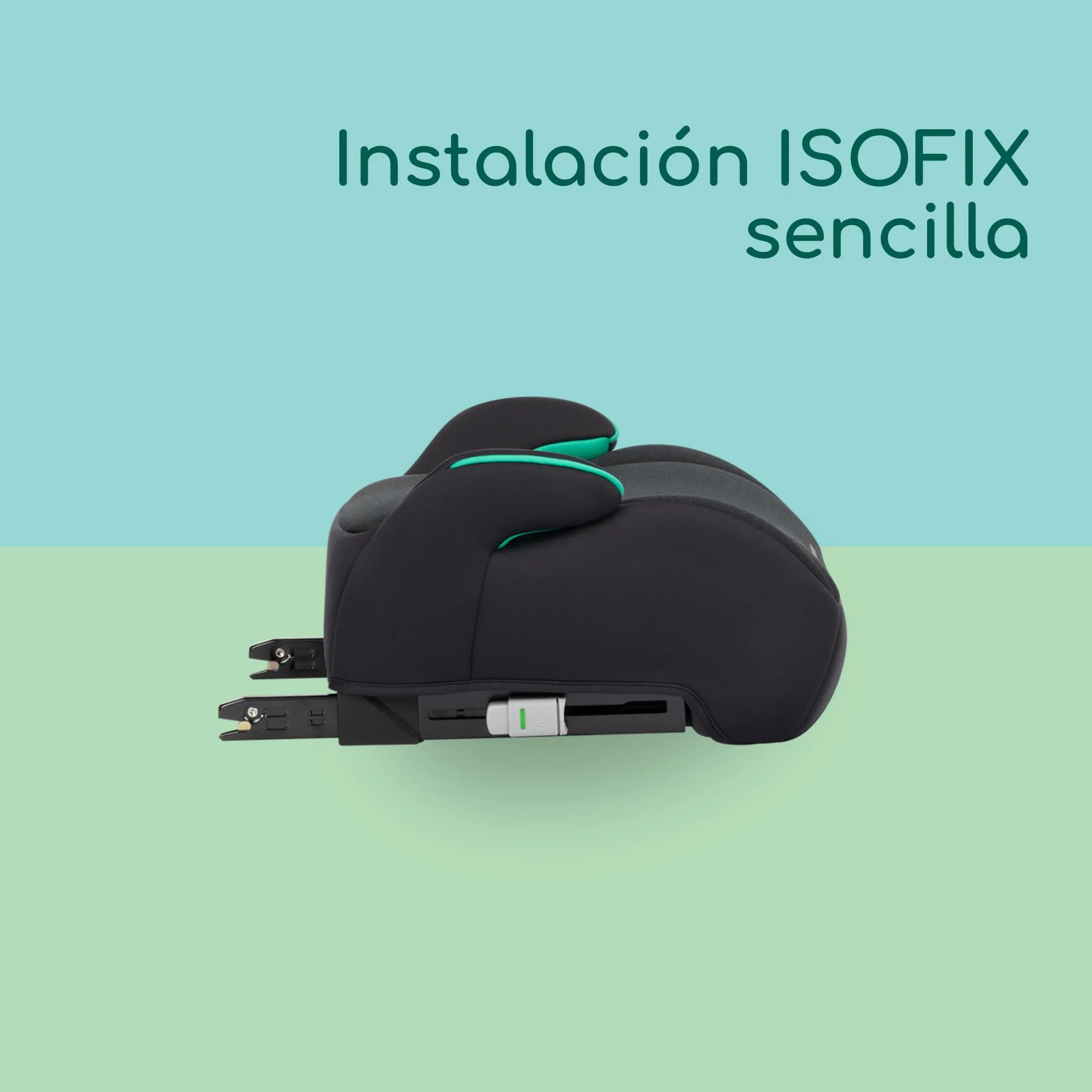 Bebeconfort Manga i-Fix asiento elevador alzador coche niño Silla de Coche isofix grupo 3 128-150 cm 22-36 kg Tinted Black