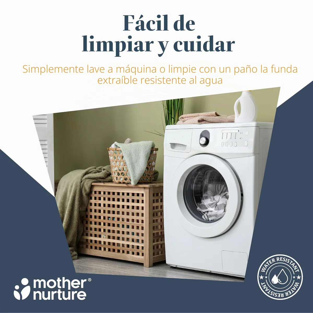 Mother Nurture Colchón clásico de fibra ecológica para cuna, blanco, 95 x 65 x 7,5 cm