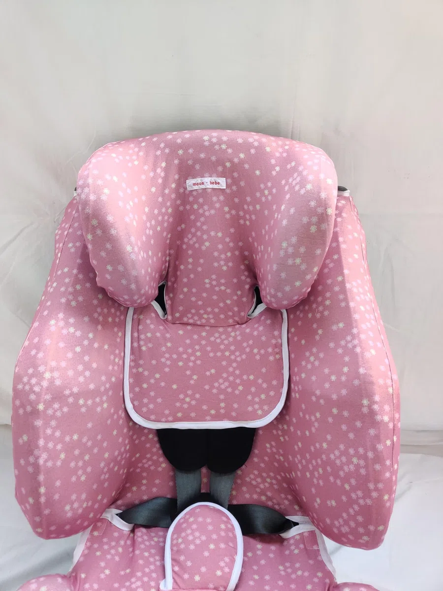 moon-bebe Fund de algodón para Silla de Coche Compatible con Klippan Triofix Century y klippan OPTI 129 (Pink)