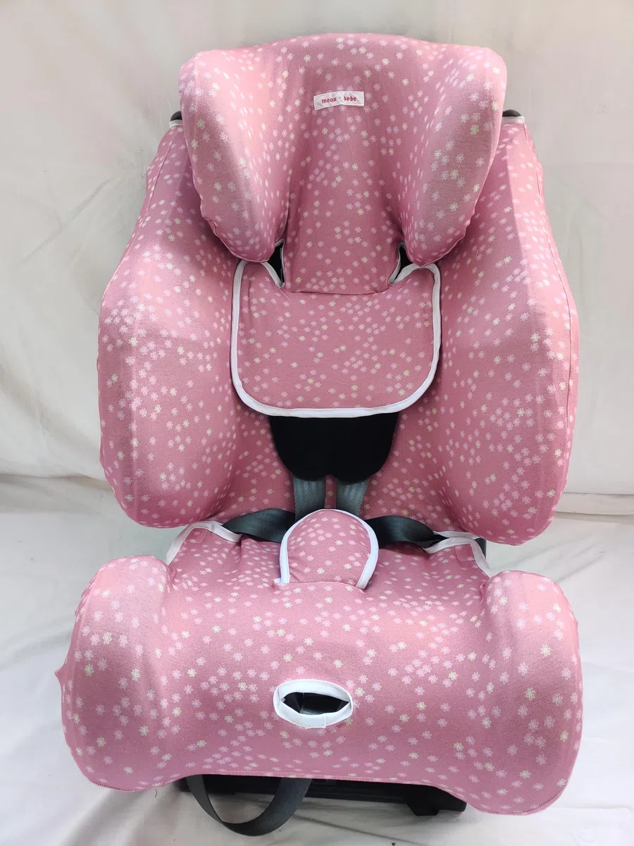 moon-bebe Fund de algodón para Silla de Coche Compatible con Klippan Triofix Century y klippan OPTI 129 (Pink)