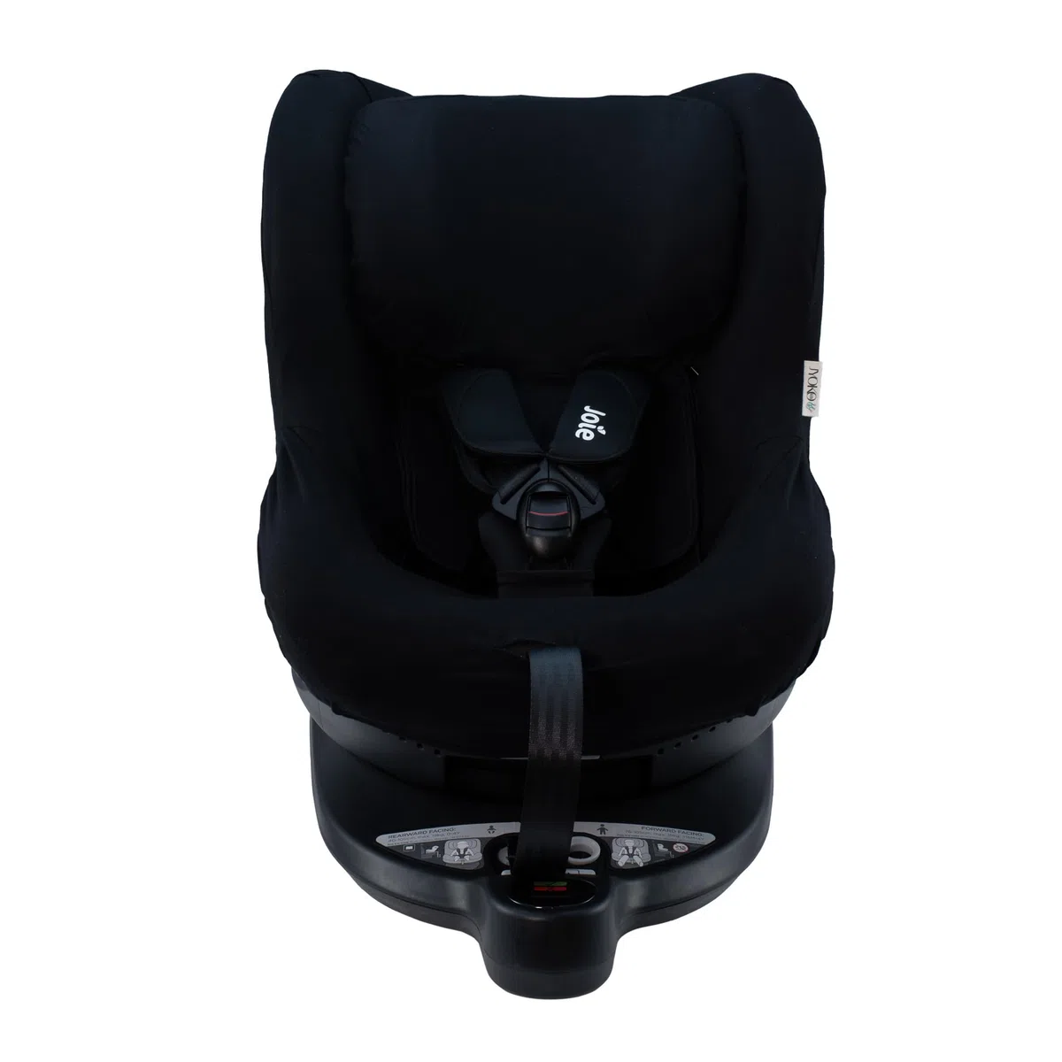 JYOKO Kids Funda de algodón Compatible con Joie Spin 360 y Nuna Rebl (Black Series, Funda Joie I-Spin 360)