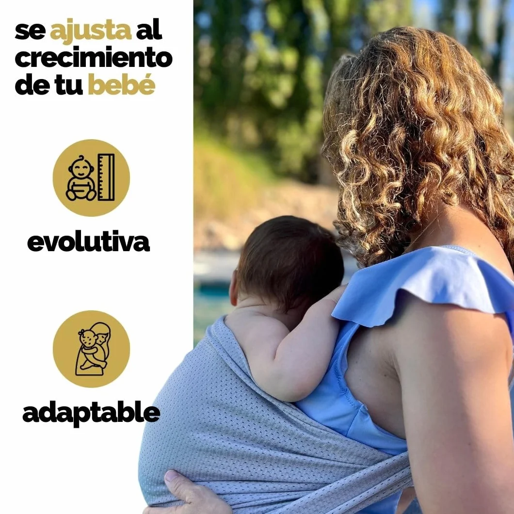Amarsupiel Bandolera Portabebé de Agua Ergonómica Ajustable 0-36 meses OEKOTEX 15kg