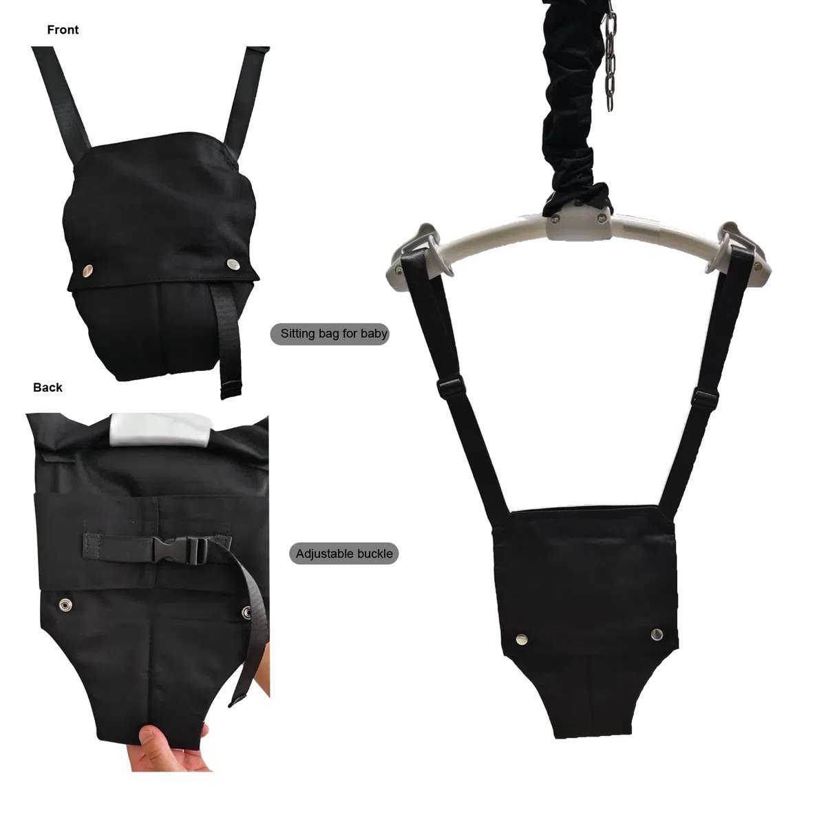 Puente de puerta para bebé con soporte para bebés activos que aman saltar y divertirse para bebés de 6 a 24 meses