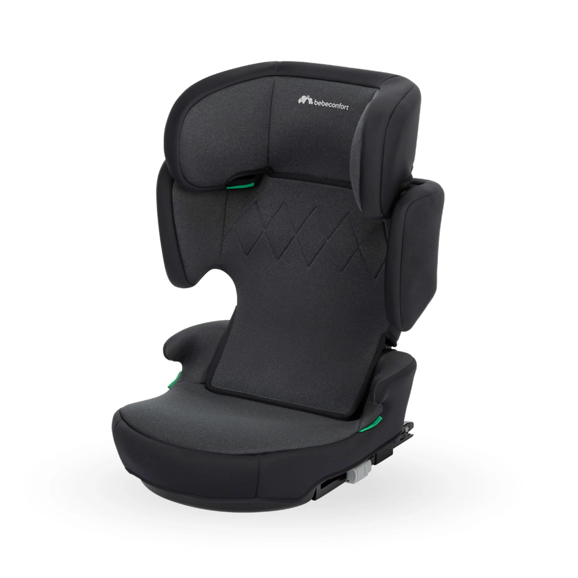 Bebeconfort RoadFix i-Size, Silla de Coche Elevador con Respaldo, 3,5-12 años (100-150 cm), Silla Coche ISOFIX, Silla de Coche Plegable, Ligera (4,4 kg), 14 Posiciones Reposacabezas, Tinted Black