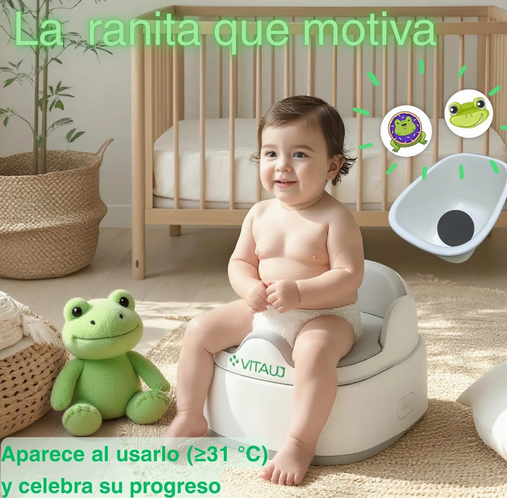 Orinal Bebé 3 en 1 Plegable | Reductor WC, Taburete y Orinal con Sticker de entrenamiento | Antideslizante, Portátil, Suave y Ergonómico | ideal de 1–6 Años