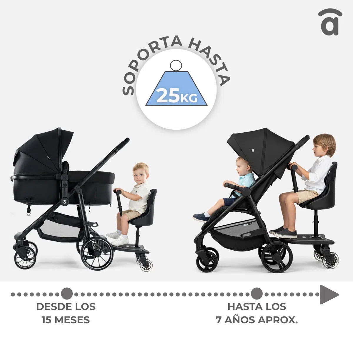 Asalvo PATINETE SILLA DE PASEO CON ASIENTO BUGGY BOARD