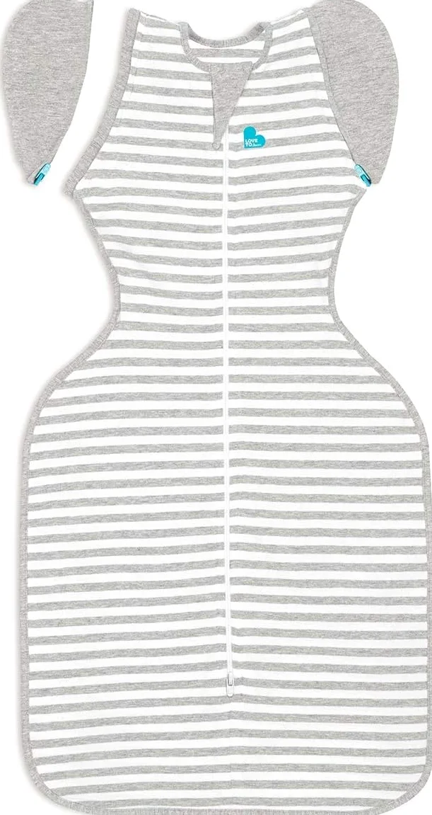Love To Dream Swaddle UP- 50/50- Gray Stripe- Medium 13.2-18.7 lbs by Love to Dream