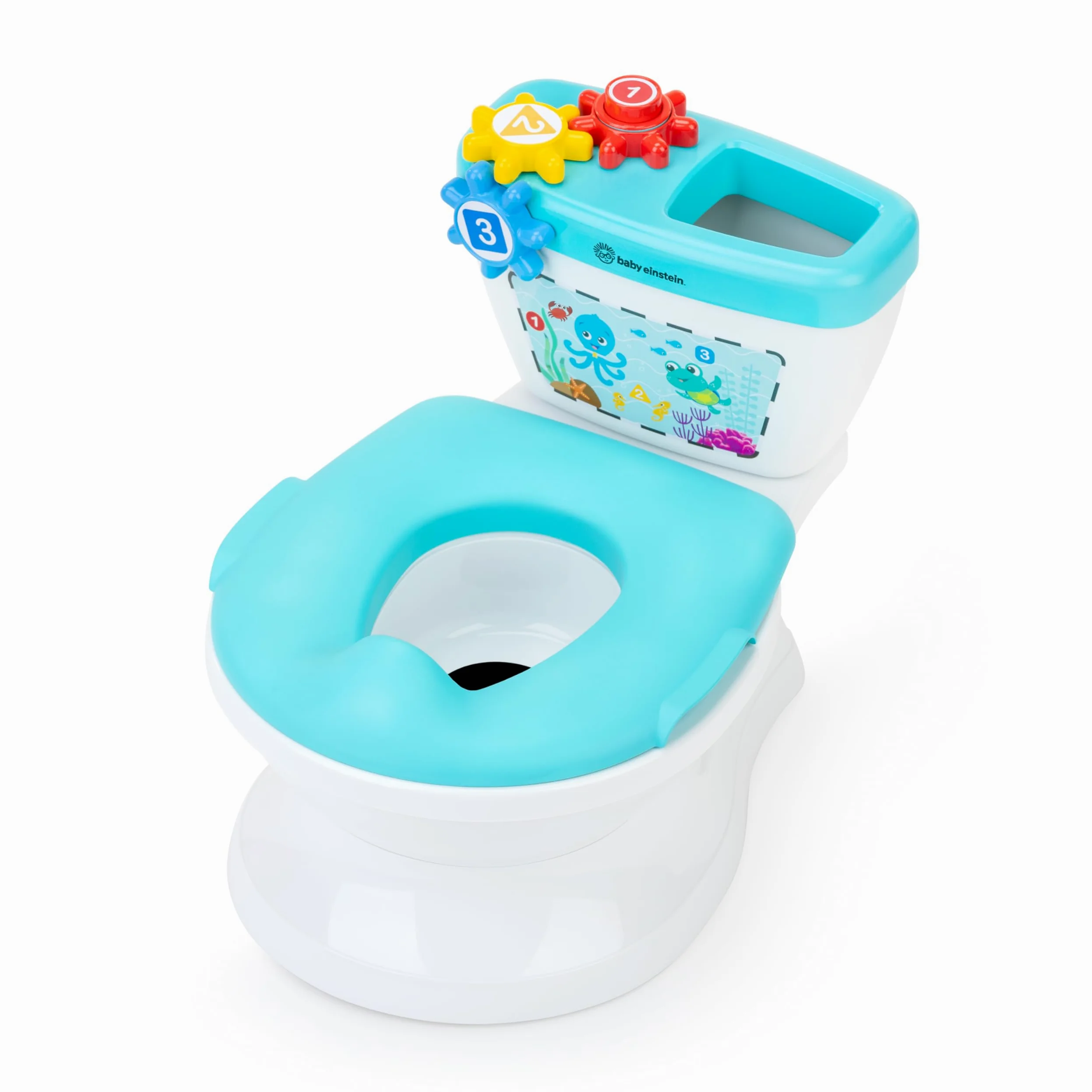 Baby Einstein, Geared for Success: Sistema 2 en 1 para Aprender a Ir al Baño, Con Música y Engranajes Giratorios, Desde 18 Meses