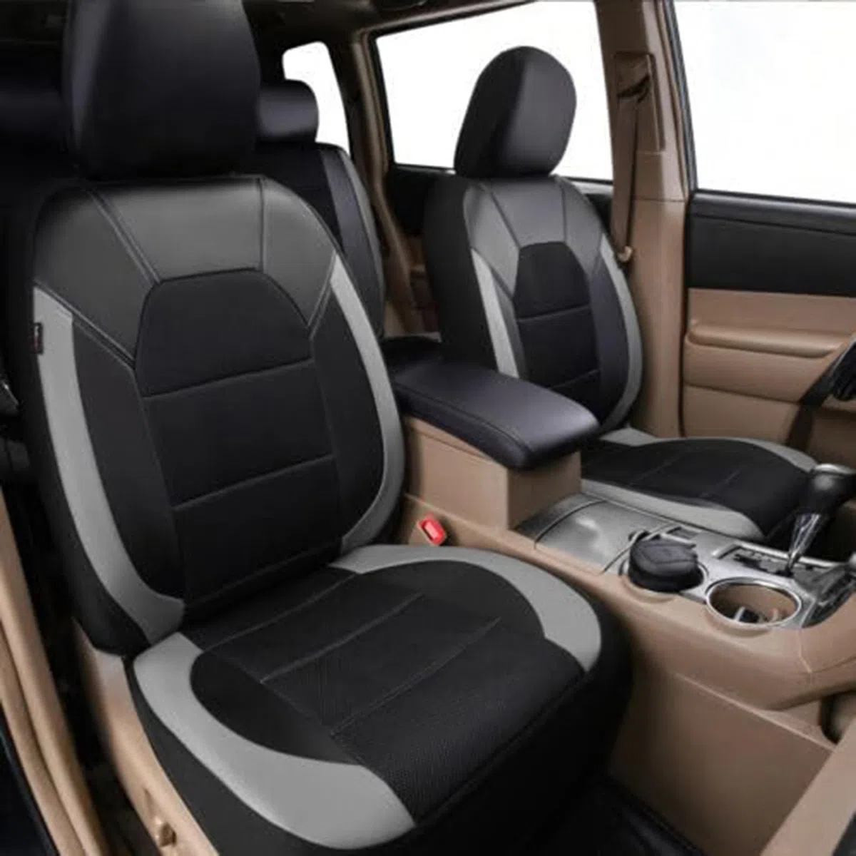 Fundas Asientos Coche,para Opel Corsa F 2019-2023 2024 2025 Juego Completo Cuero PU Transpirable Protectores Cubreasientos Delanteros Traseros Airbag,A