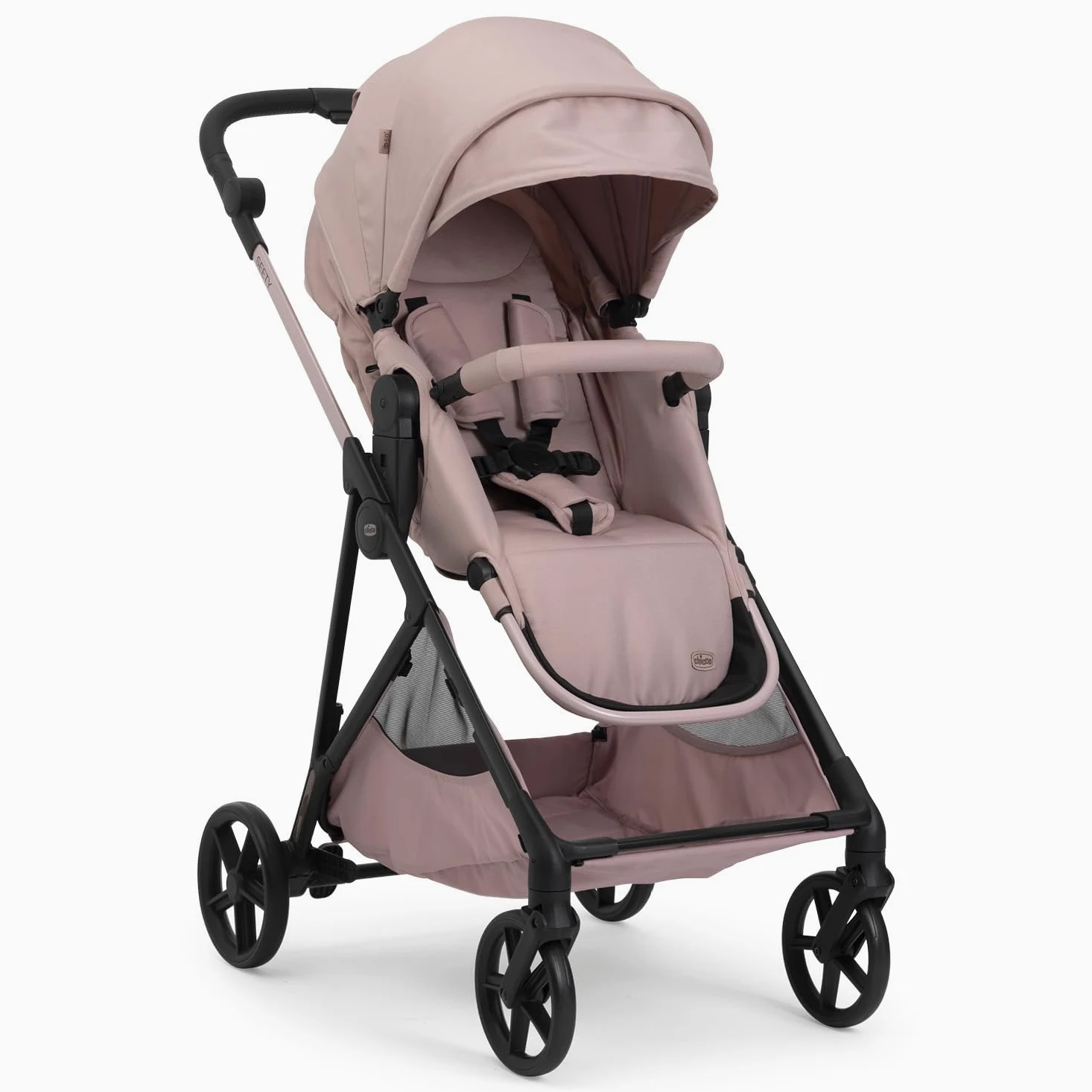 Chicco Cochecito Seety, Cochecito Ligero y Compacto De 0 Meses a 4 Años, Capacidad Máxima 22 kg, Cochecito Plegable,Respaldo Reclinable,Cierre Automático con 1 Movimiento, Capota Parasol y Cubrelluvia