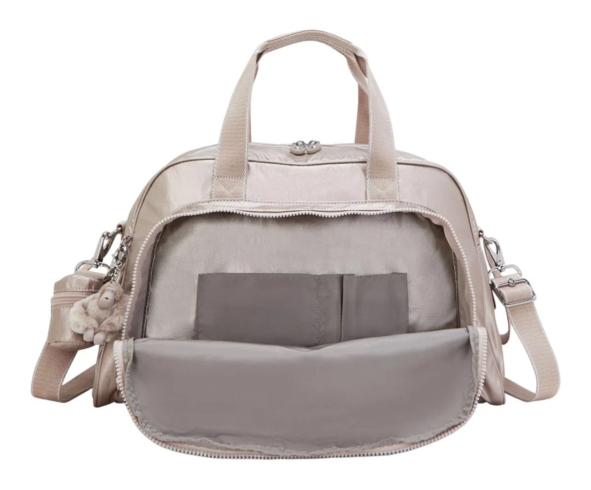 Kipling Camama Bolso de bebé grande, Metallic Glow (Plata)