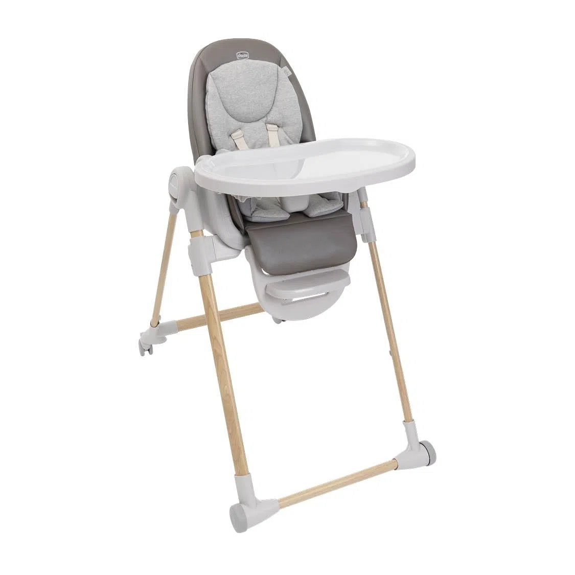 Chicco Polly Armonia Trona Evolutiva para Niños de 0 Meses hasta 40 kg, Trona 3en1, 9 Niveles de altura, 3 Posiciones de reclinado, Reposapiés Regulables, 4 Ruedas, Cierre Compacto, Marron