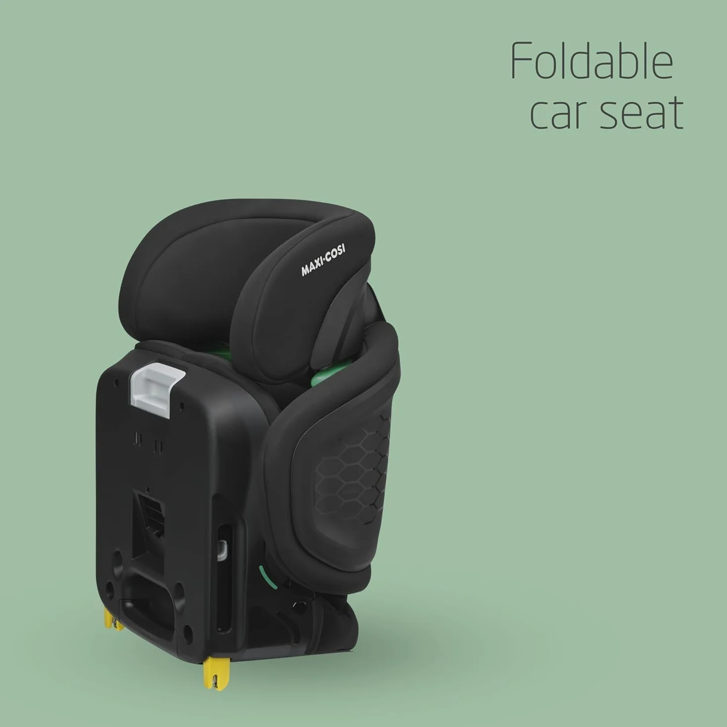Maxi-Cosi Tanza i-Size, Silla Coche Plegable, Silla de Coche ISOFIX, 3,5-12 a, 100-150cm, Portátil, 10 Posiciones Reposacabezas, Protección Impactos Laterales G-CELL, Asiento Acolchado, Full Black