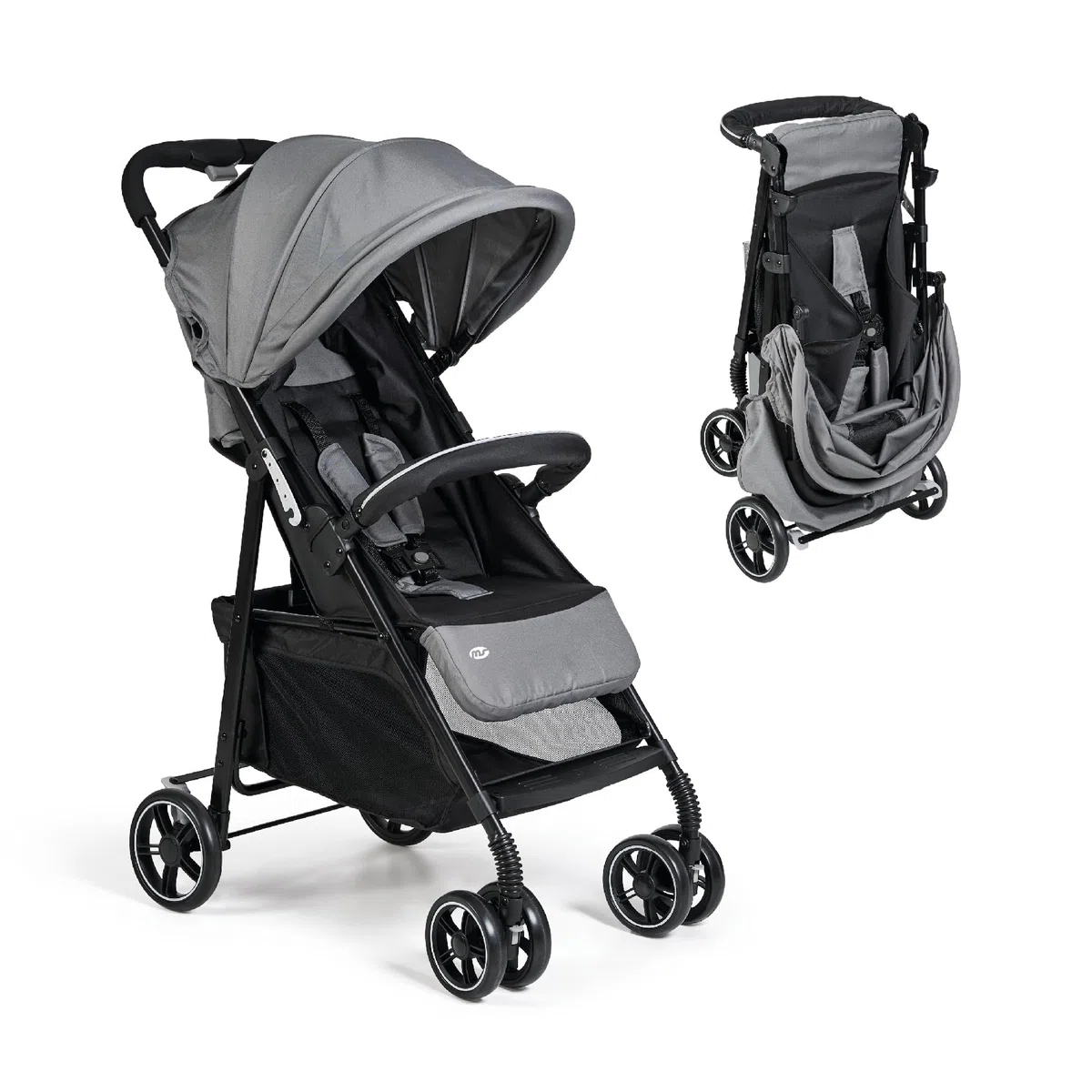 Ms - Silla de Paseo Street | Carrito Bebe lígero desde Nacimiento hasta 36 meses o 22 kg | Con Amortiguadores, Capota XXL y reclinación máxima