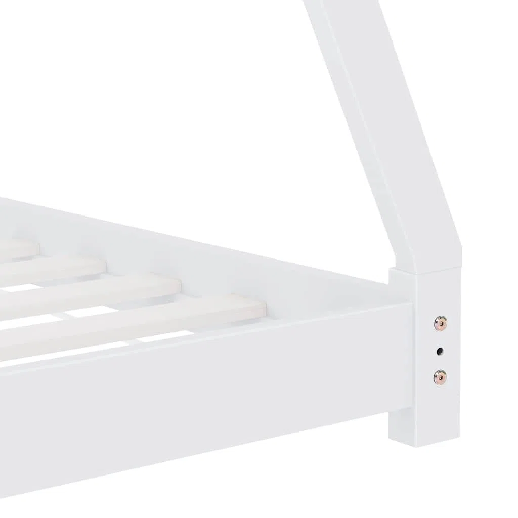 vidaXL Estructura de Cama Infantil Mueble para Habitación Dormir Cuarto de Niños Blanco 80x160 cm Madera Maciza de Pino