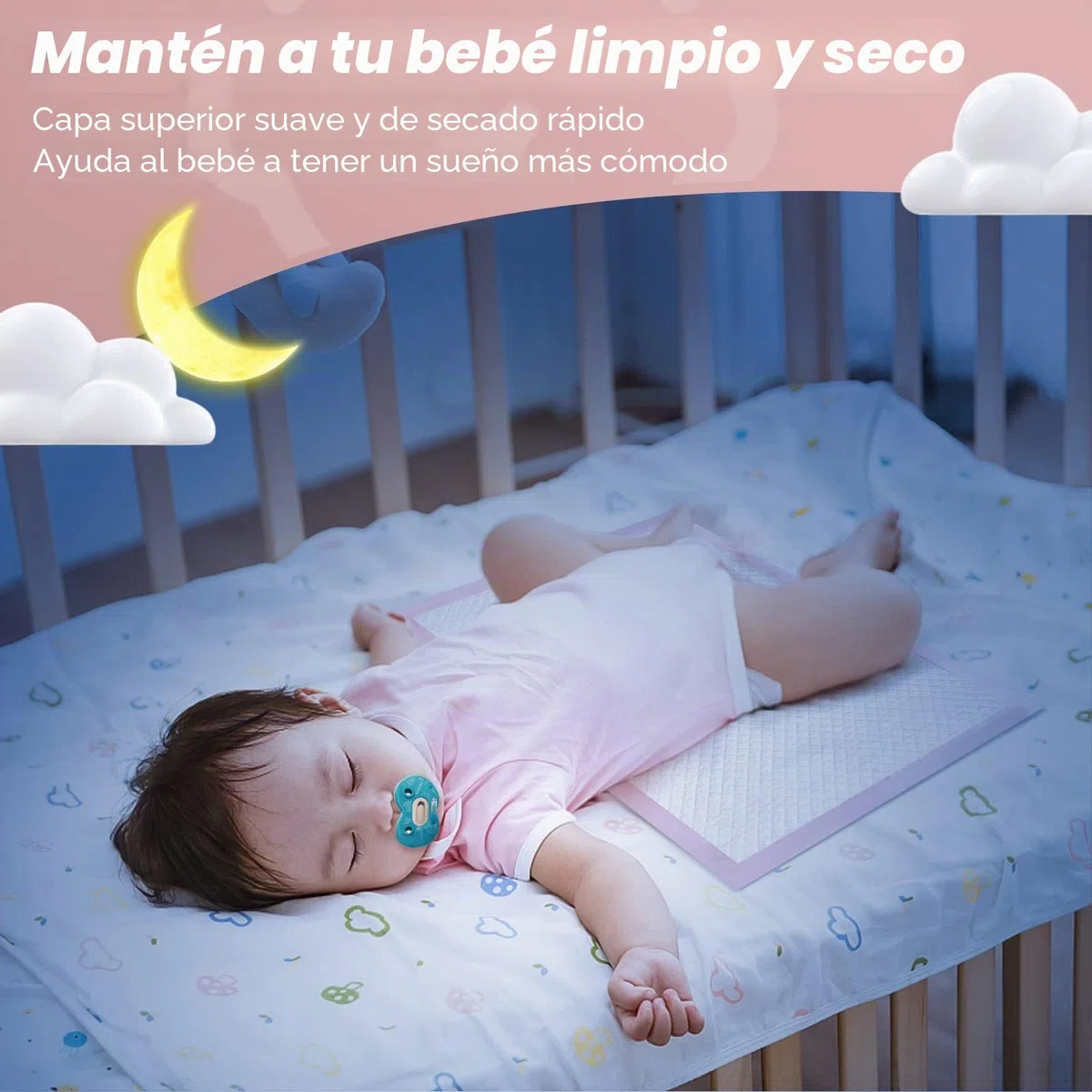 Almohadillas cambiadoras desechables, 80 unidades, almohadillas para cambiar la incontinencia del bebé, ultra suaves, superabsorbentes, impermeables, 18 x 18 pulgadas