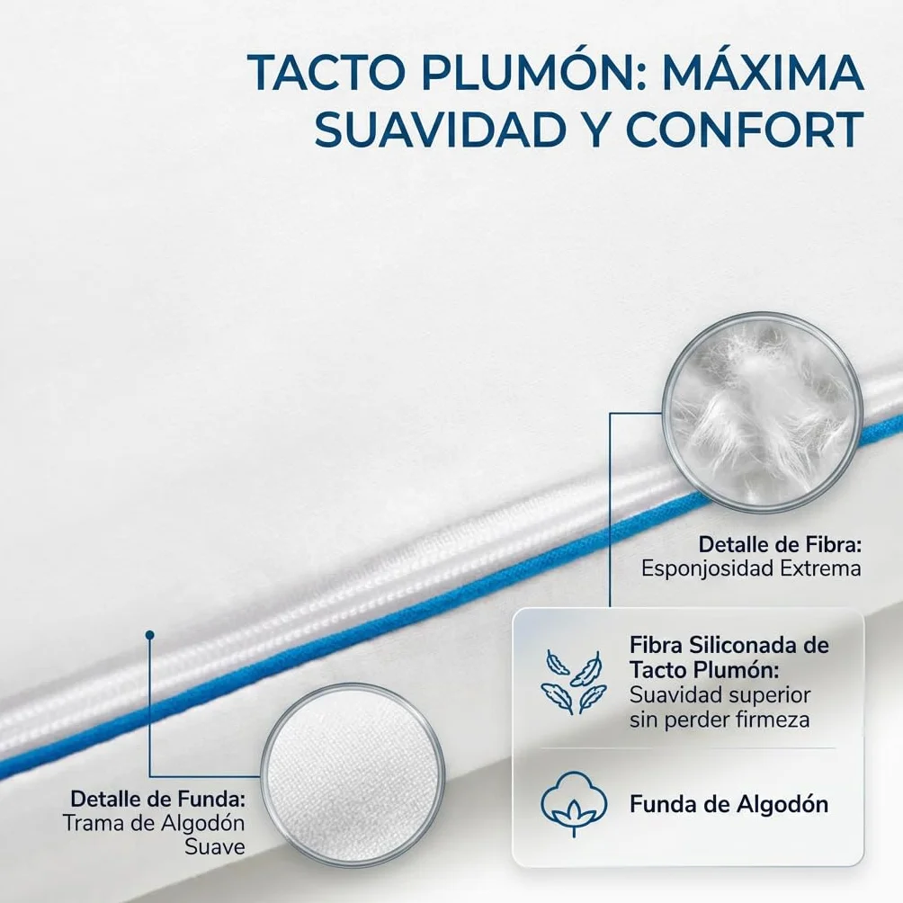 EcusKids Almohada de Bebé Shima 75cm Accesorios para Cama Blanco