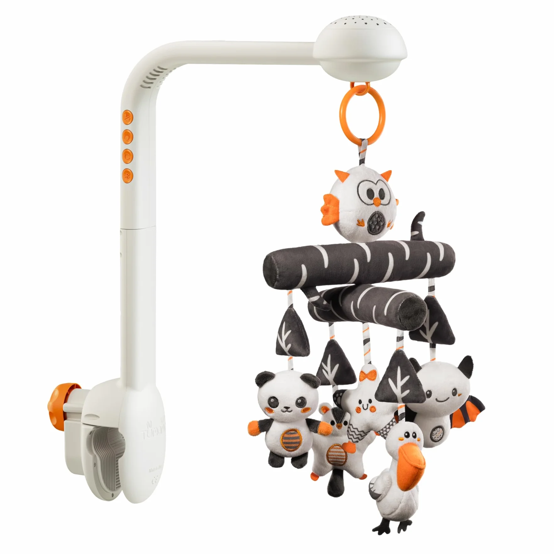 TUMAMA Movil Cuna Bebe, Juguete de Cuna moviles bebes, 3 en 1 con Desmontable Colgante, Luz Nocturna de Proyección, Música y Ruido Blanco, Juguetes sensoriales de Kinderwagen para 0 2 3 6 Meses