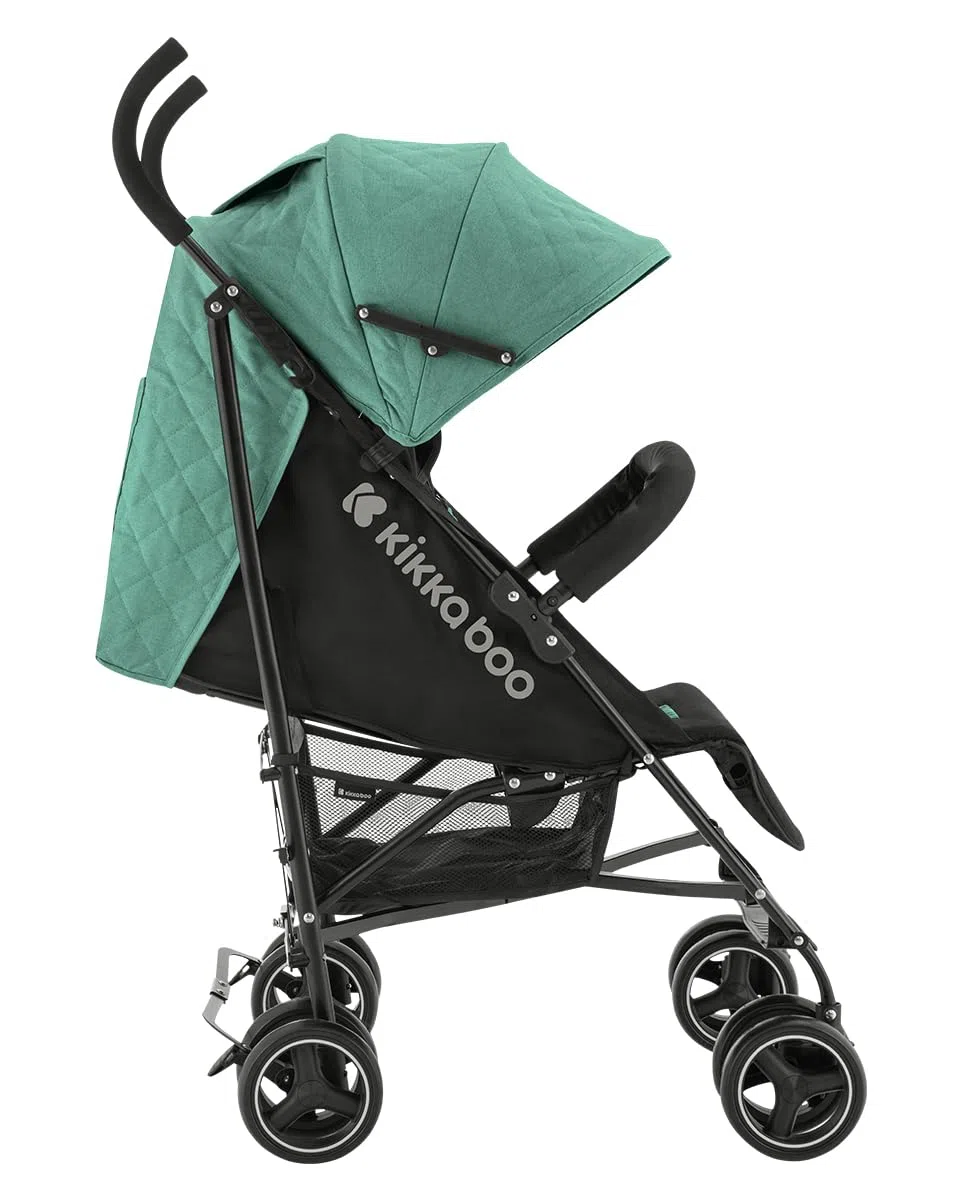 KikkaBoo Silla de Paseo BEETLE, Carrito hasta 22 kg, Plegado, Ligero y Compacto, Menta