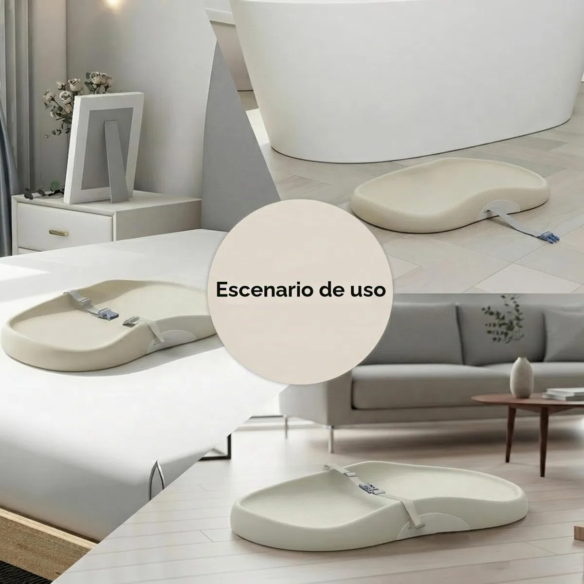 UBRAVOO Cambiador de Bebé con Arnés de Seguridad y Estante para Juguetes, Cuña Antivuelco, Fácil de Limpiar, Impermeable y con Bordes Acolchados Elevados (Beige, Estilo Normal)