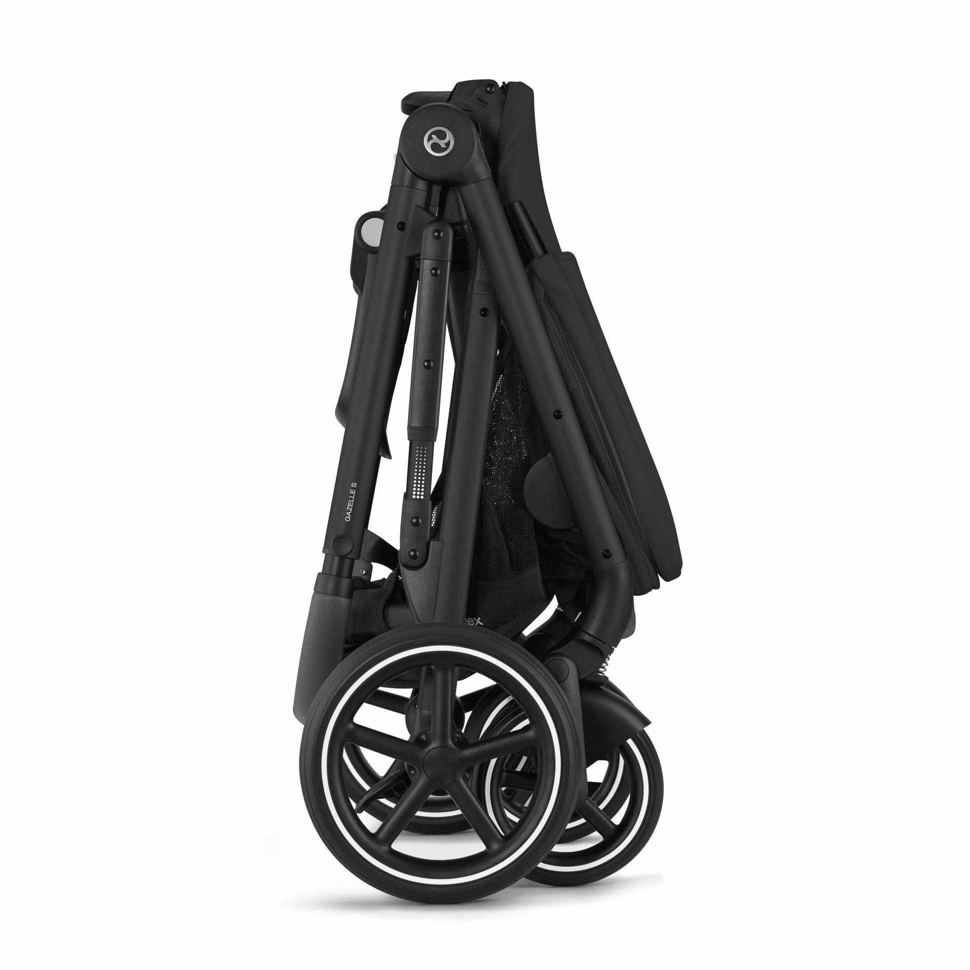 CYBEX Cochecito dorado GAZELLE S, Desde el nacimiento hasta los 4 años aprox., Máx. 22 kg (modo individual) / 2x 22 kg (modo Dúo), Sistema todo en 1 con 20+ configuraciones, Moon Black