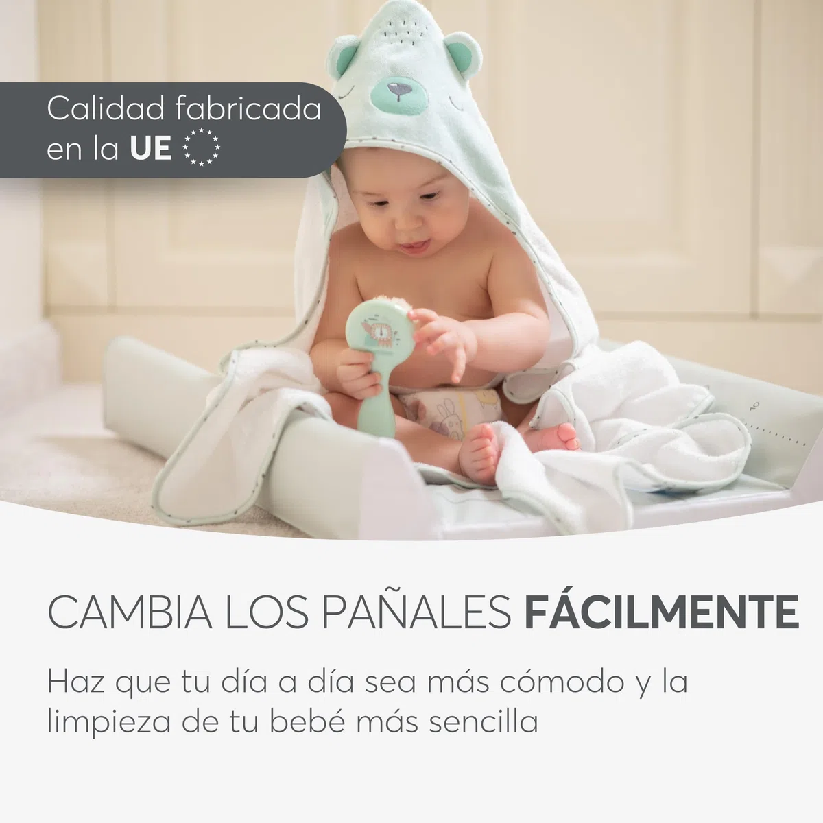 KikkaBoo Cambiador Lavable 80 x 50 cm HEDGE HUGS, Para Bebés, Impermeable e Higiénico, Superficie de PVC Suave, Acolchado, Para Cambiador O Cajonera, Rosa