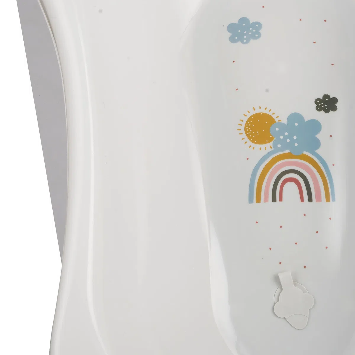 keeeper Bañera Ergonómica con Tapón Arcoíris, De 0 a 12 Meses, 84 cm, Maria, Blanco