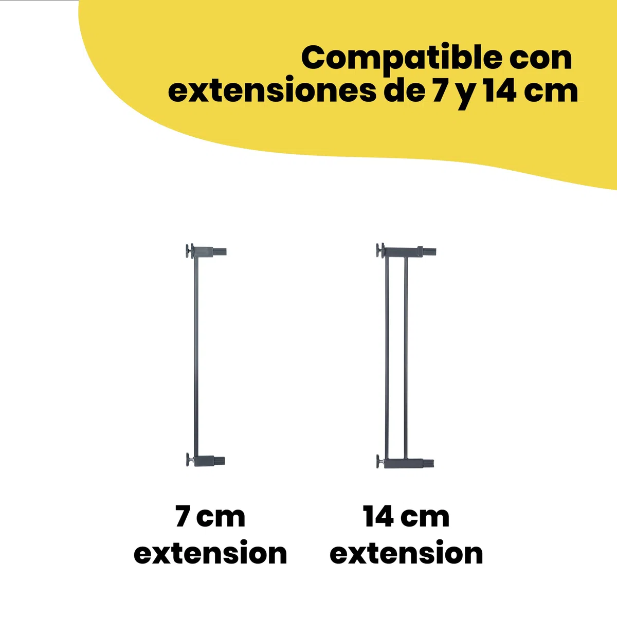 Safety 1st Easy Close Metal, Barrera Seguridad Niños Escalera Presión, 73–80cm (máx. 108cm), Valla Seguridad Infantil Fácil Cierre, Abre 1 Mano, Sin Tornillos (Sin Taladros), Doble Bloqueo, Negra