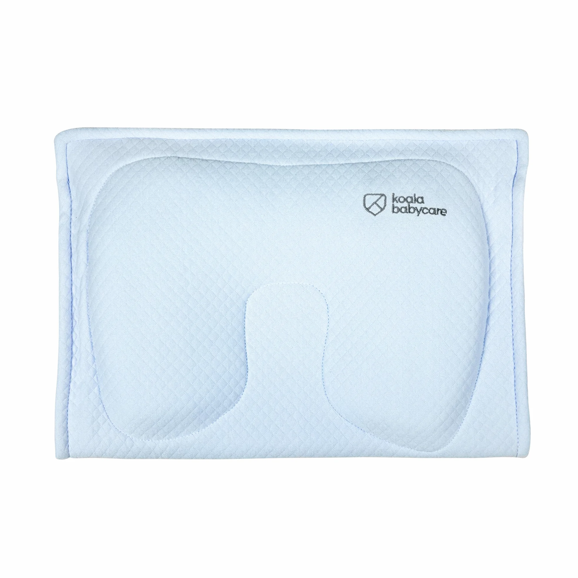 KOALA BABYCARE Almohada Plagiocefalia bebé de Lactancia Memory Foam para Ayudar a prevenir y Tratar la plagiocefalia (Cabeza Plana) con Funda extraíble (con 2 Fundas de Almohada) - Azul