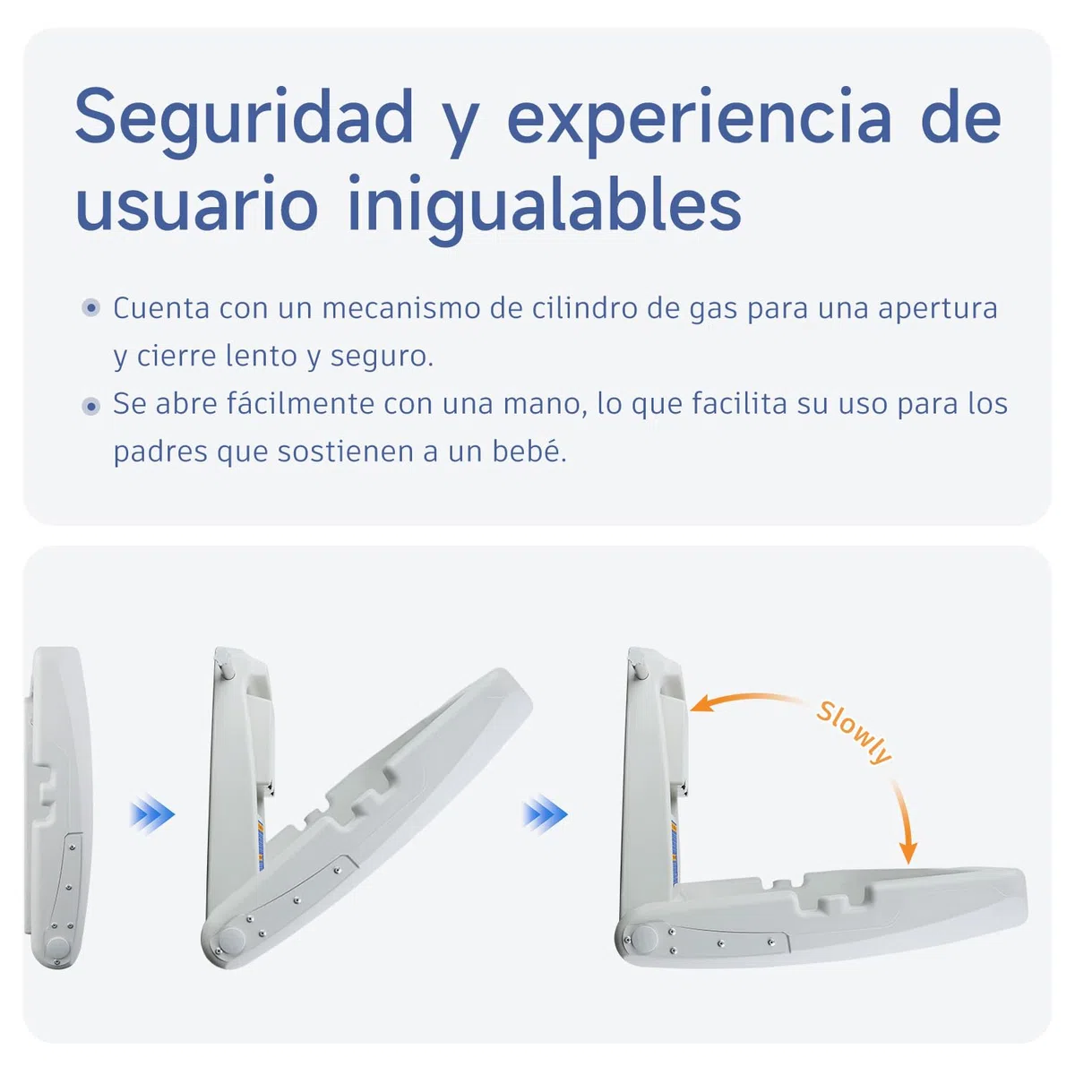AIKE Unidad de Cambio para Bebé Comercial, Horizontal de Pared Plegable, Conforme a CPC, (Blanco Grisáceo)