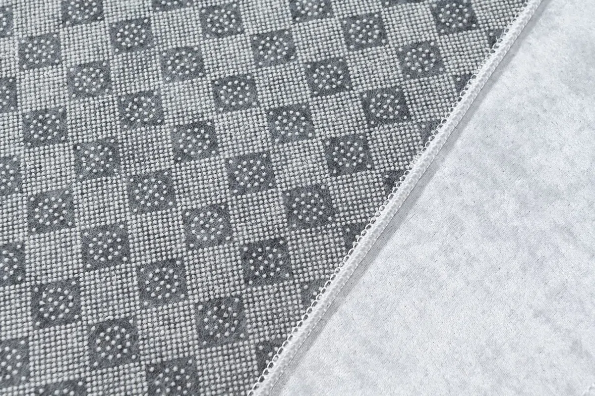 TAPISO Emma Alfombra Antideslizante de Habitación Infantil Juvenil Dormitorio de Niño Bebé Diseño Moderno Numeros Letras Crema Gris Azul Patrón Impreso Sin Pelo Suave 120 x 170 cm