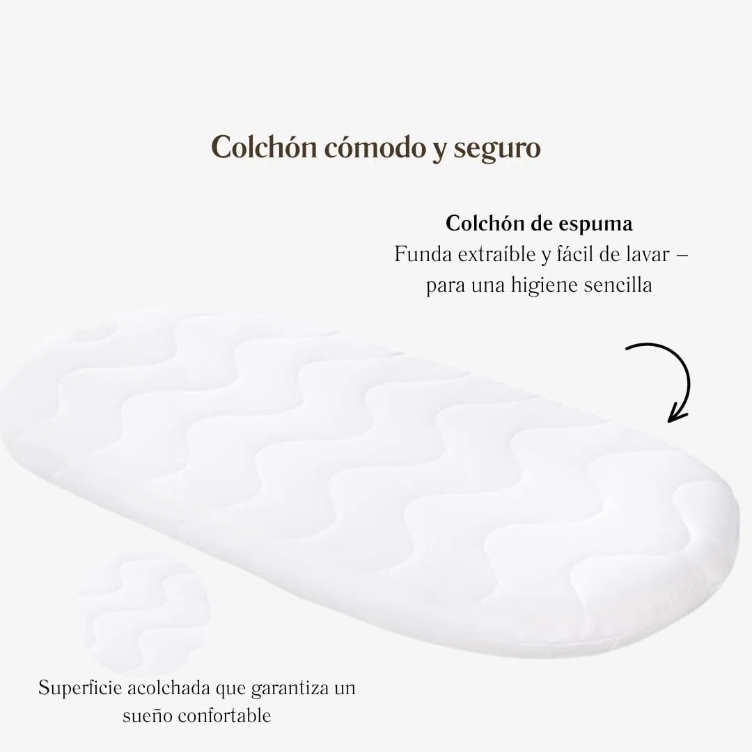 Wiklinopol Moisés con dosel Lena – Moisés de mimbre con estructura – Cesta para bebé en color blanco, juego completo con 5 piezas, ropa de cama de conejito rosa – con ruedas, portátil, segura