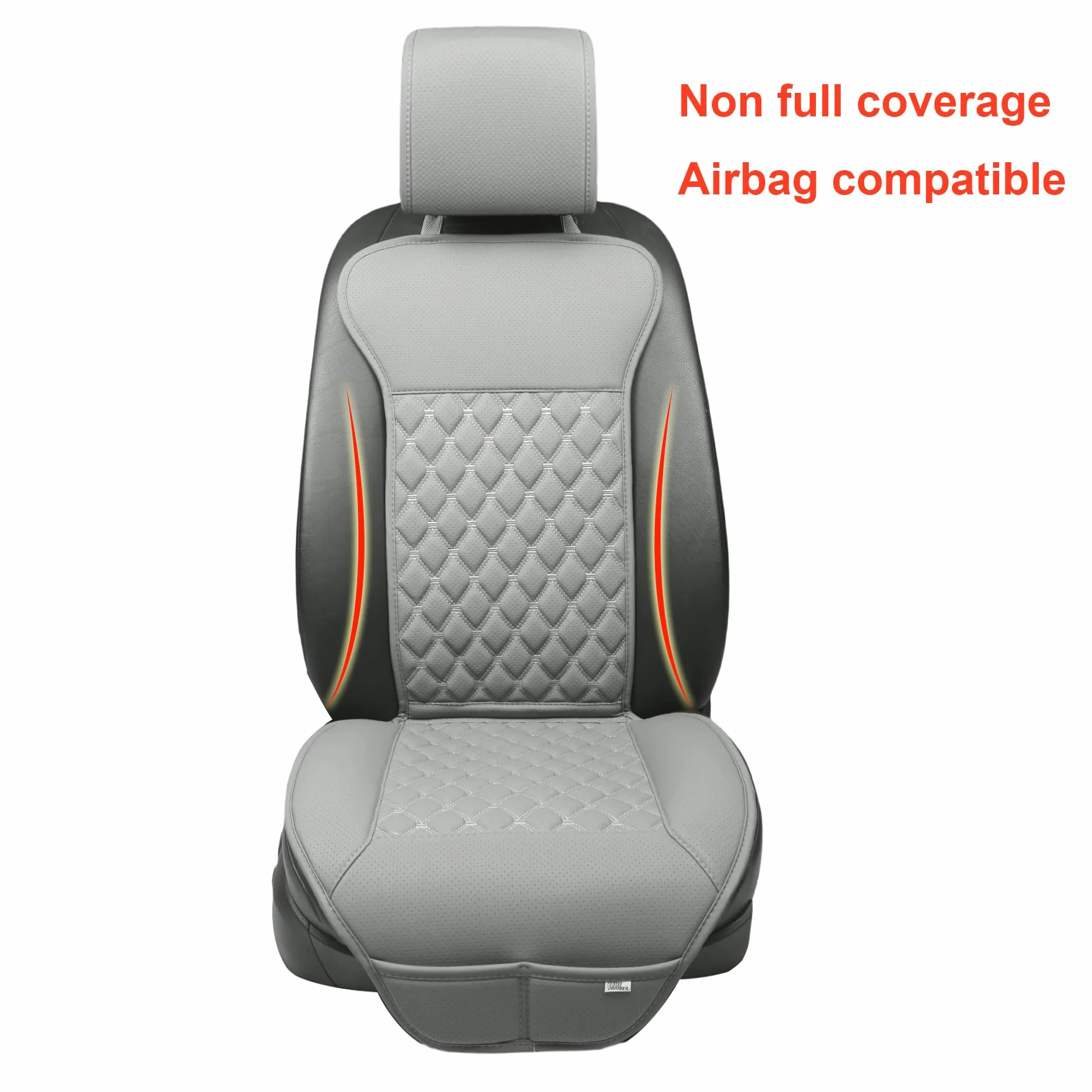 Black Panther 1 Pieza Funda Coche Asiento con Respaldo Accesorios De Coche Apto para Uso en Cuatro Estaciones(Gris)
